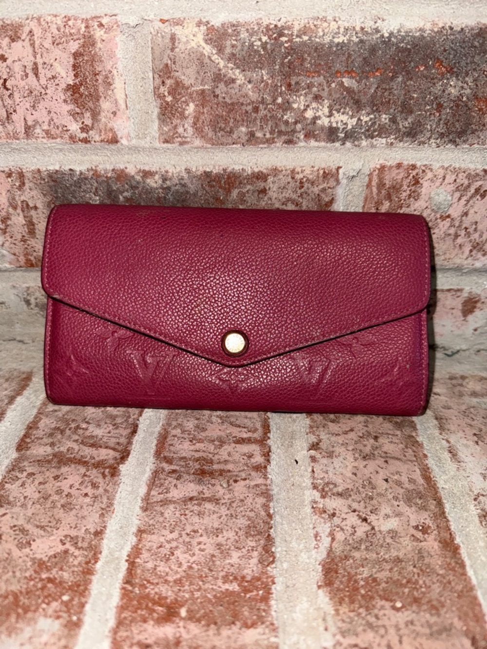Louis Vuitton Sarah empreinte Wallet - Raspberry Pink Leather